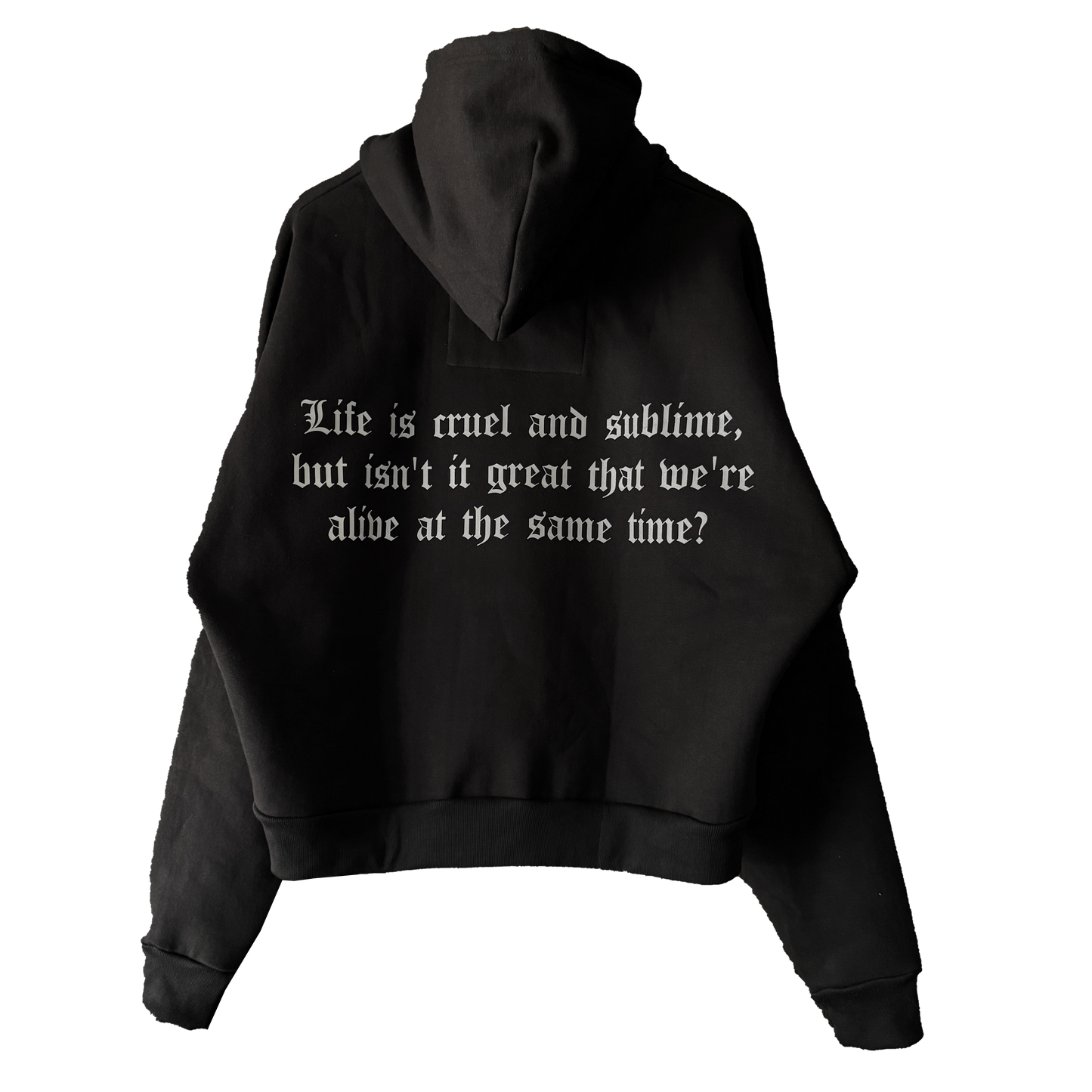 Life Is Cruel, Distressed Print - Rivet Hoodie *Few Of A Kind*