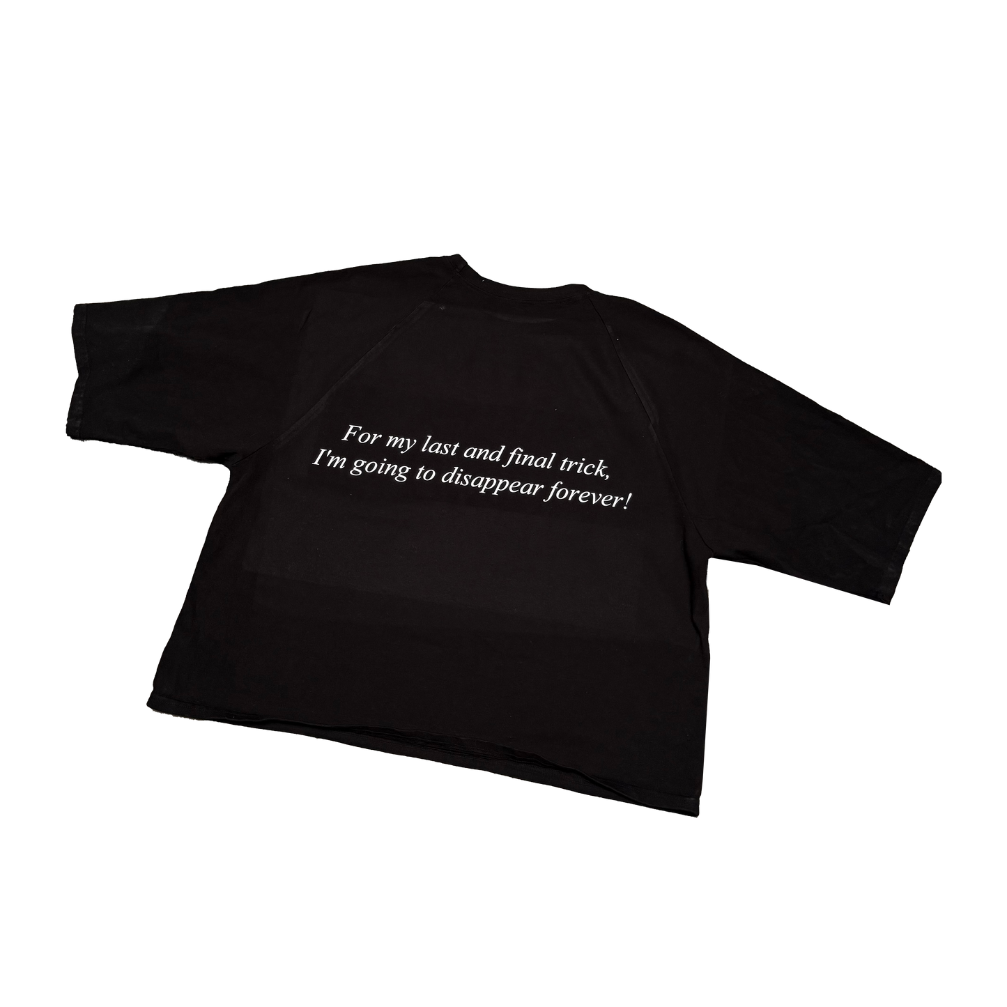 Disappear Forever - Heavy Boxy Raglan Tee Black