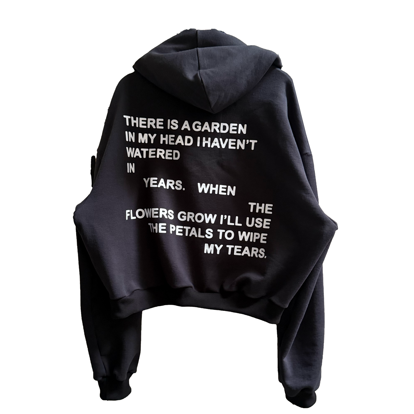 Garden - 1/1 Handmade 18oz Hoodie Washed Black