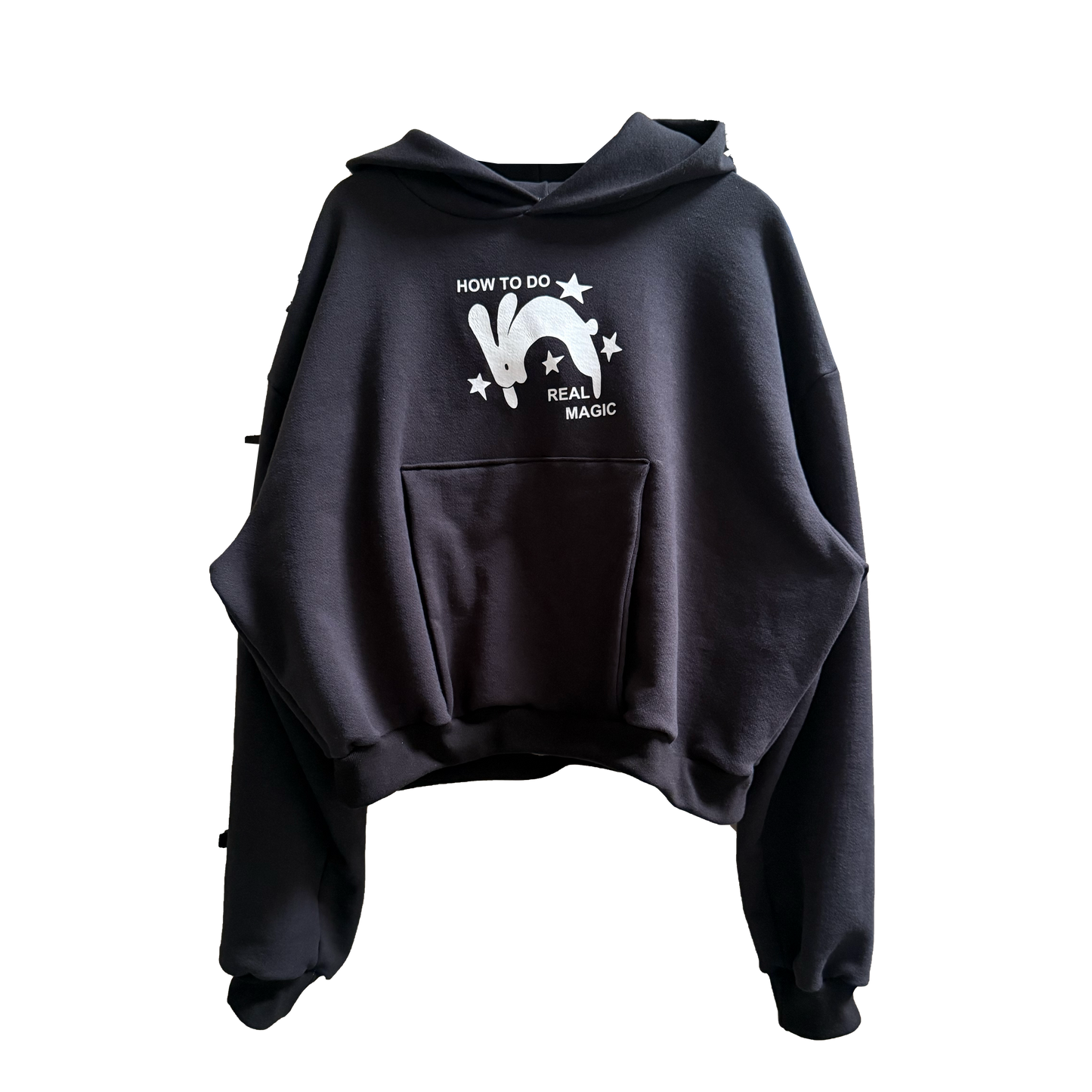 Garden - 1/1 Handmade 18oz Hoodie Washed Black