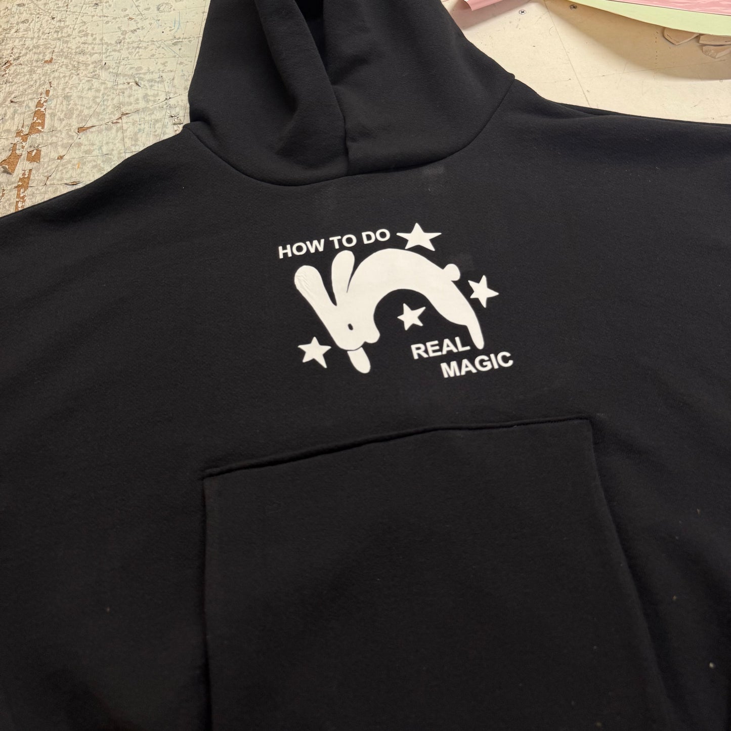 Garden - 1/1 Handmade 18oz Hoodie Washed Black
