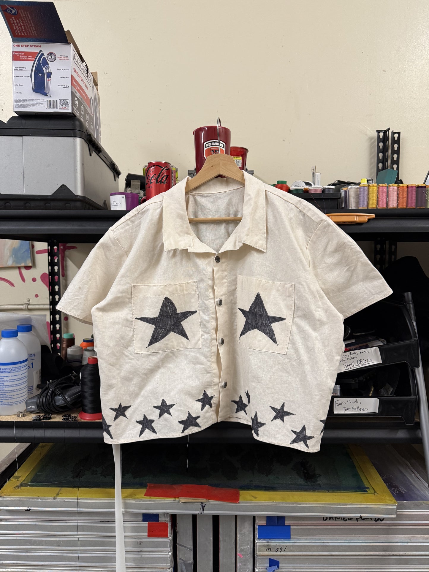 Black Star Soul Eater Button Up - One Of A Kind!