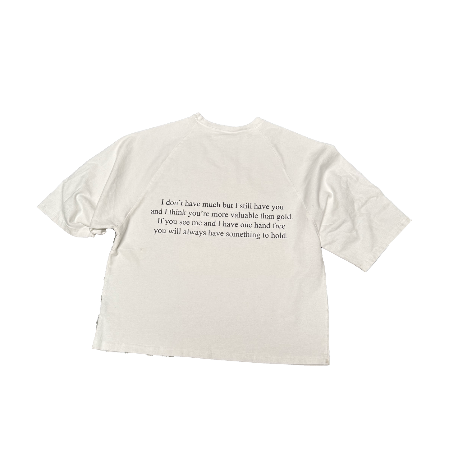 Nothing To Fear - Heavy Boxy Raglan Tee Black White