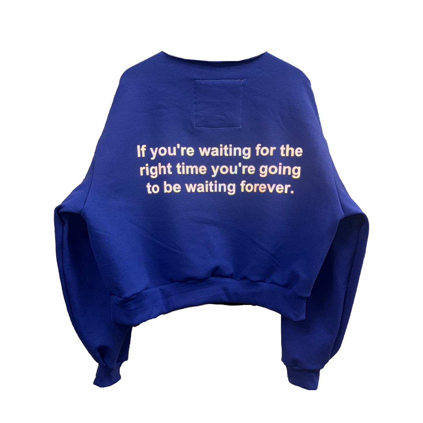 Gold Hopper - 1/1 Periwinkle Raw Neck Crewneck