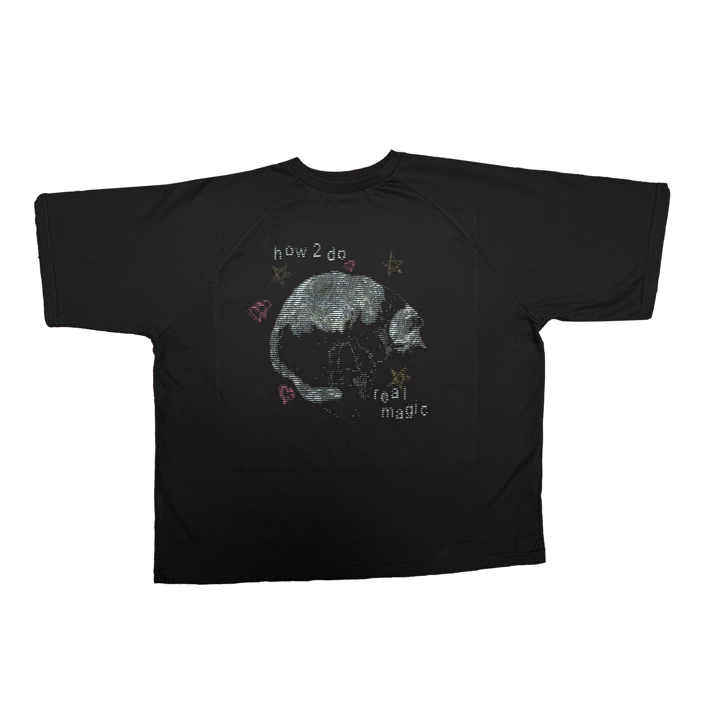 ASCII CAT - Heavy Boxy Raglan Tee Black