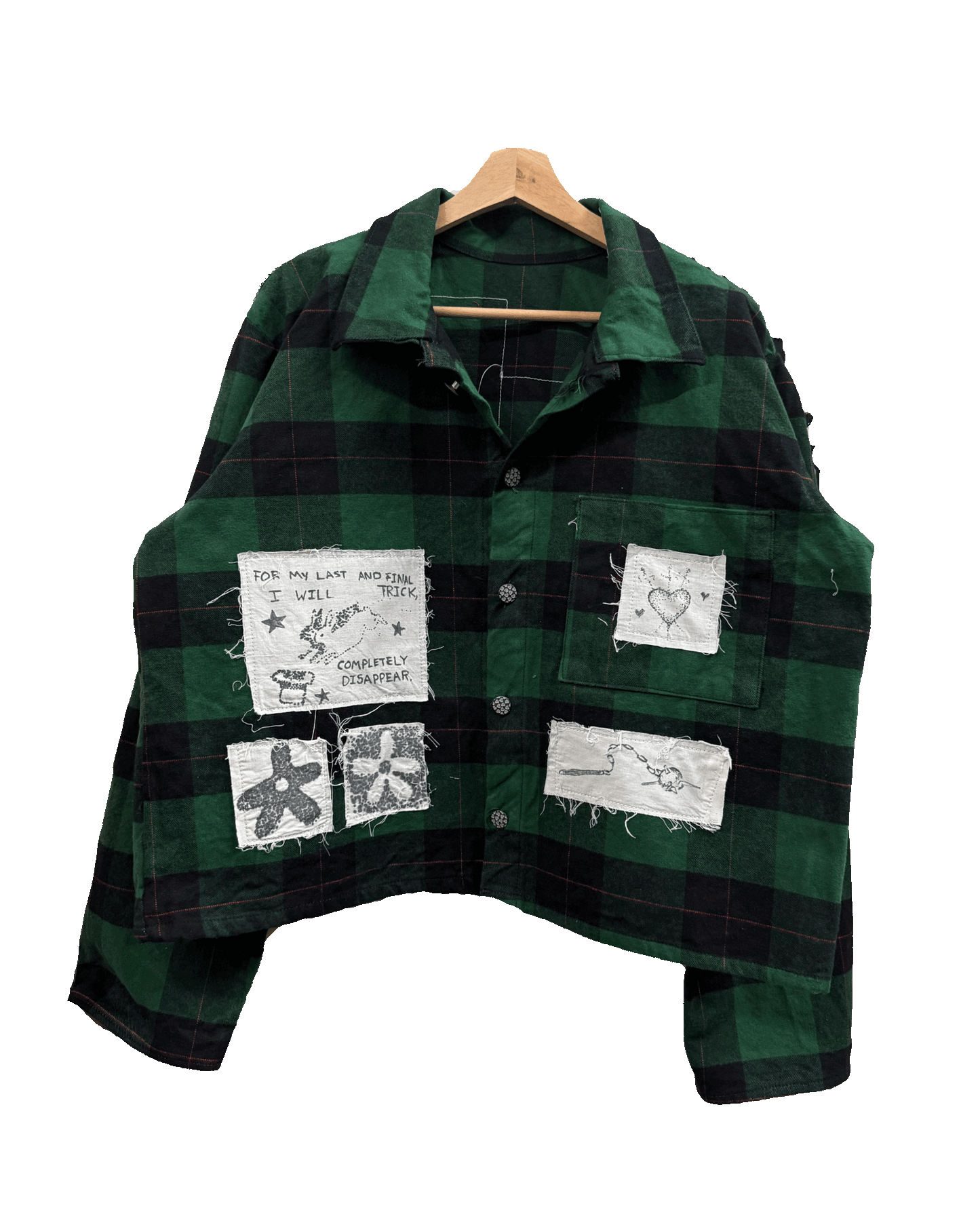 Final Trick - Handmade Patched Flannel Two Of A Kind!