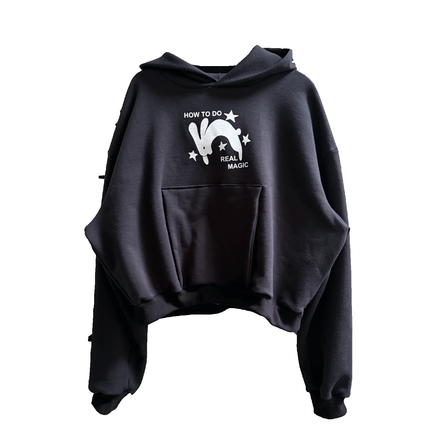 Garden - 1/1 Handmade 18oz Hoodie Washed Black