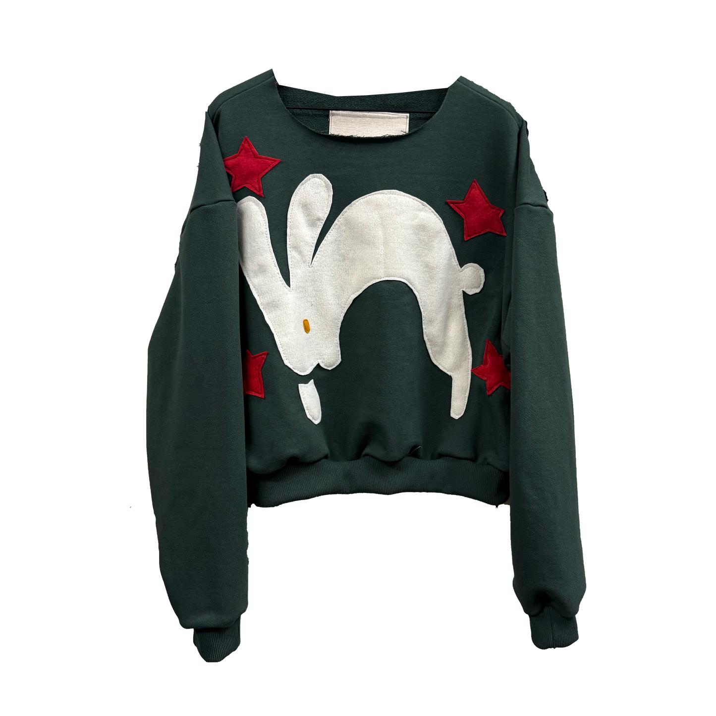 Xmas Hopper - 1/1 Alpine Green Raw Neck Crewneck