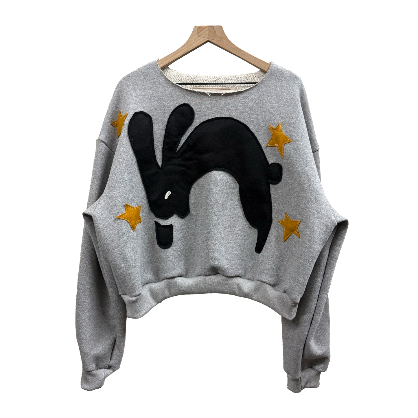 Hopper -  Heather French Terry Raw Neck Crewneck