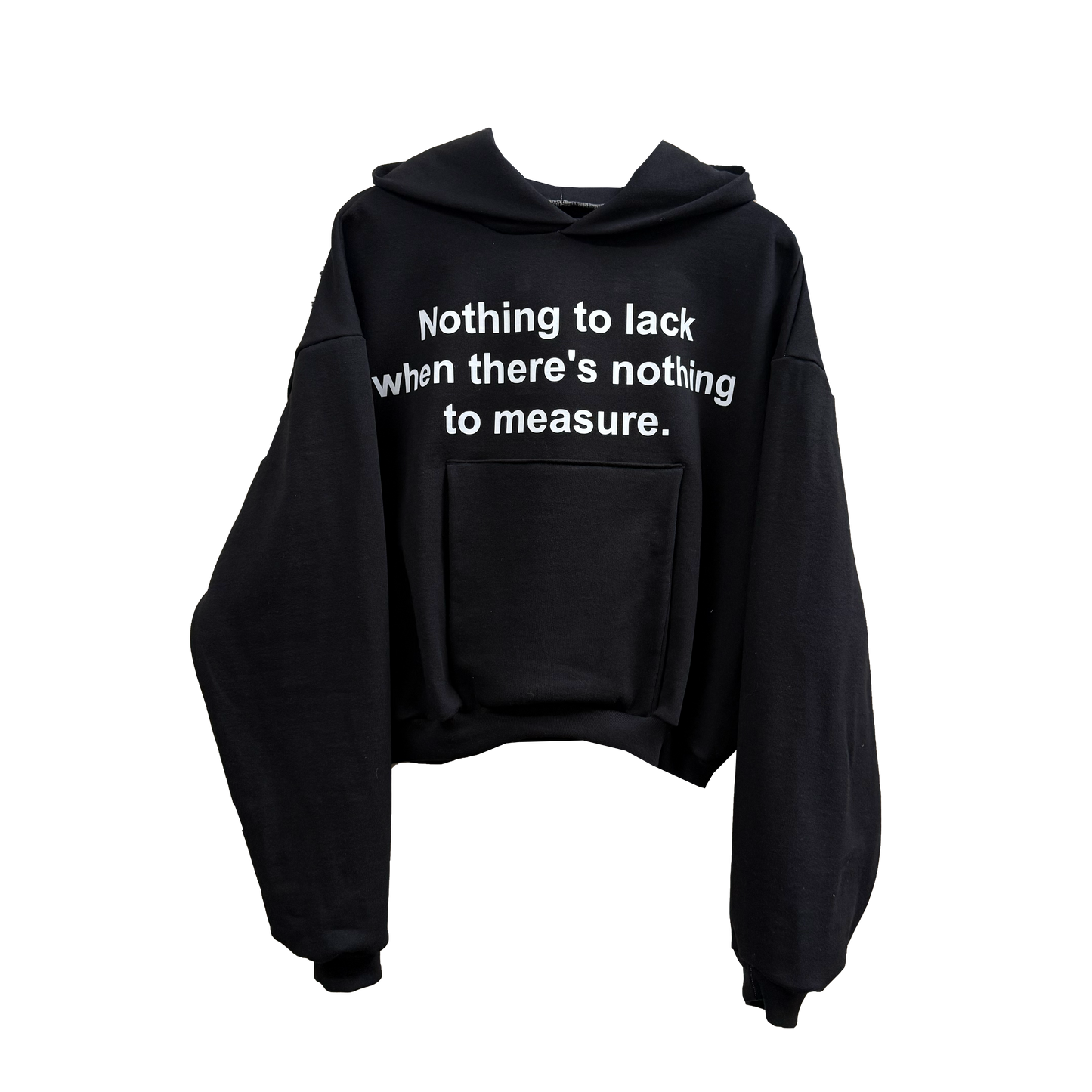 Nothing To Lack - 1/1  Handmade Heavy Fleece Hoodie (Jet Black)