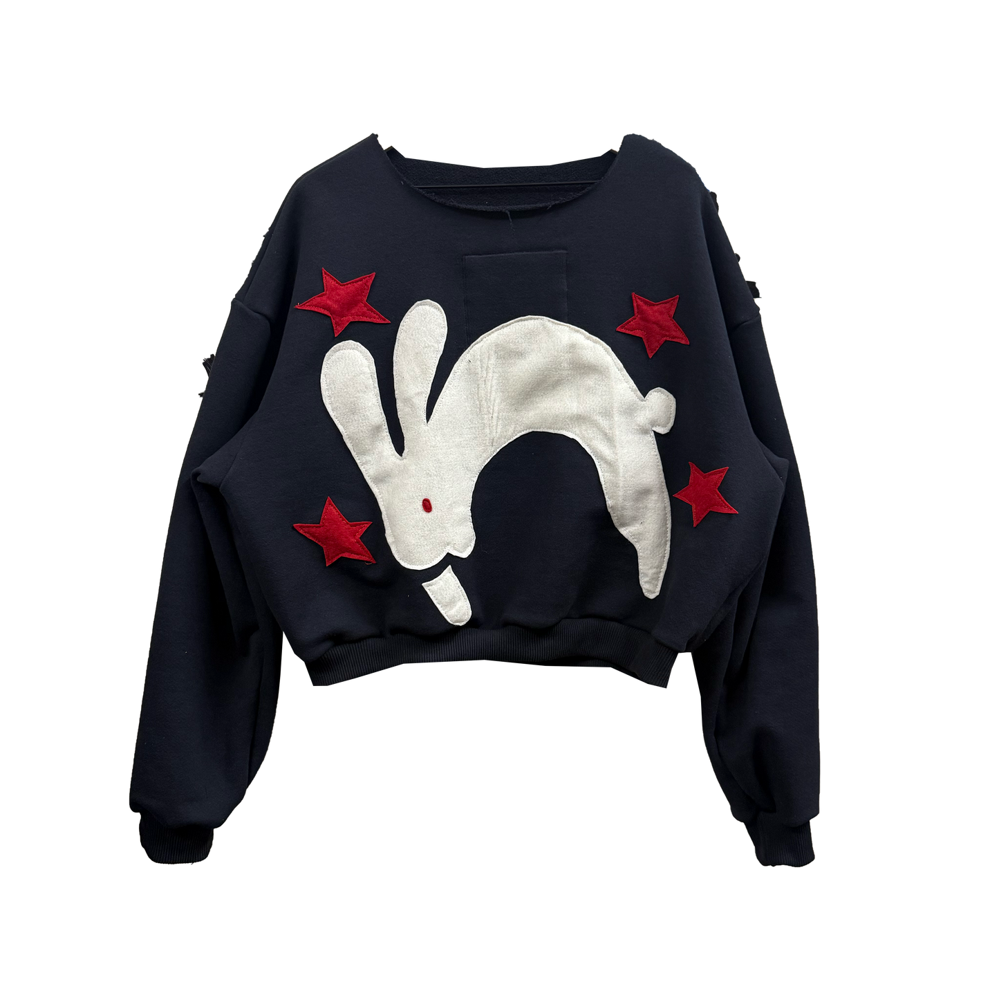 Red Hopper - 1/1  Washed Black Crewneck