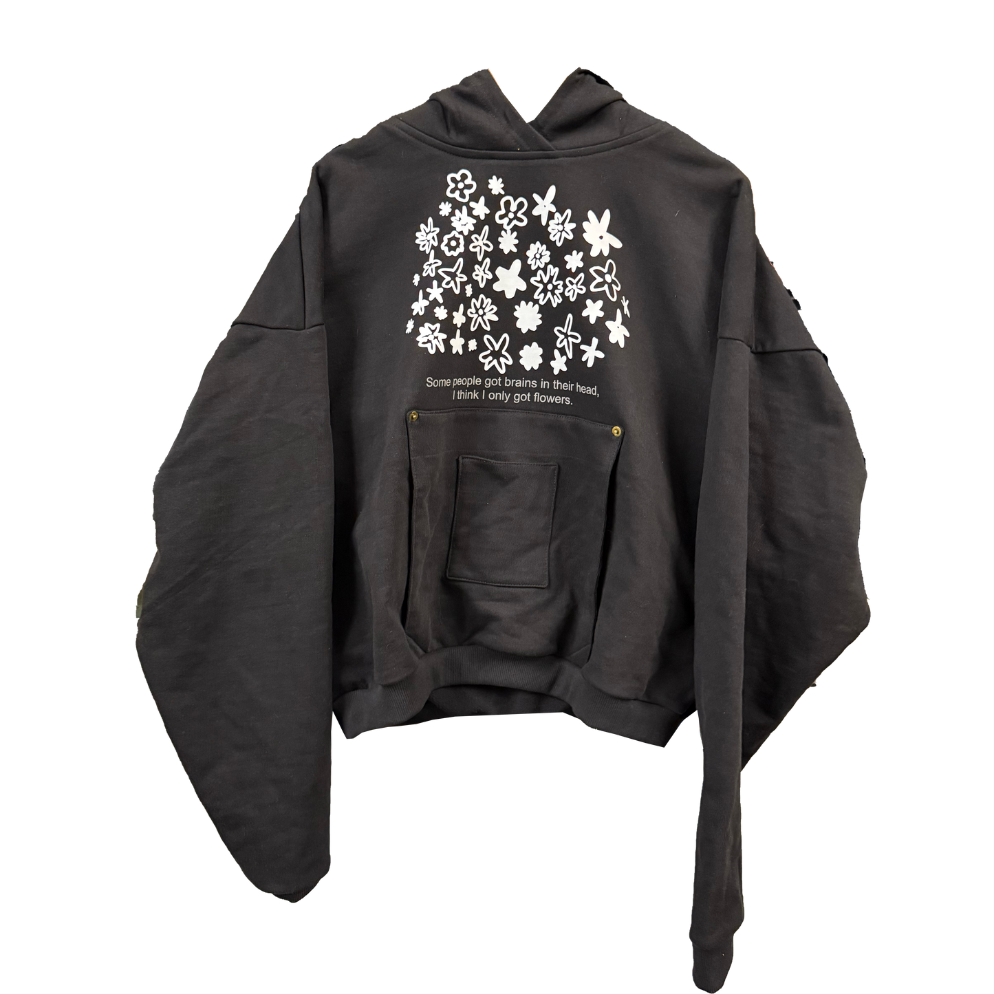 Flowers Head - Rivet Hoodie print SAMPLE  One Of A Kind!