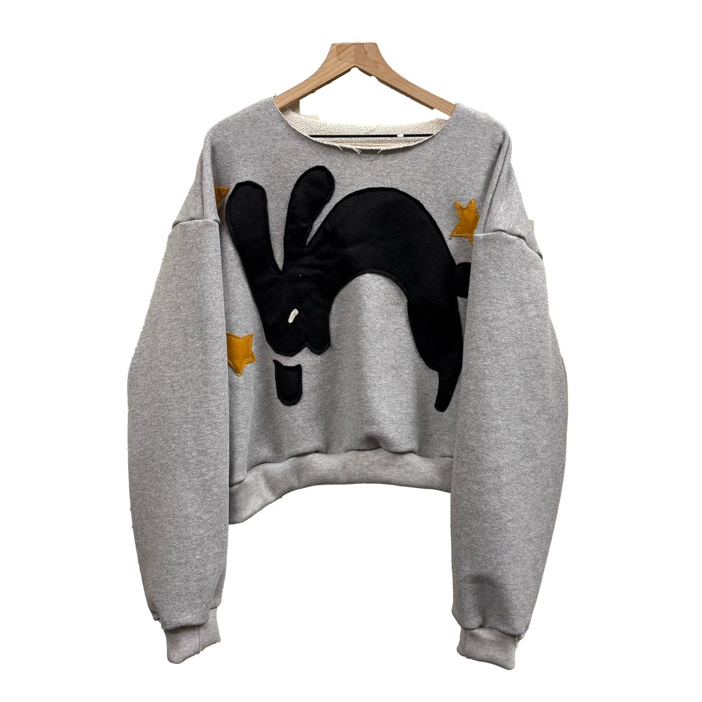 Hopper -  Heather French Terry Raw Neck Crewneck