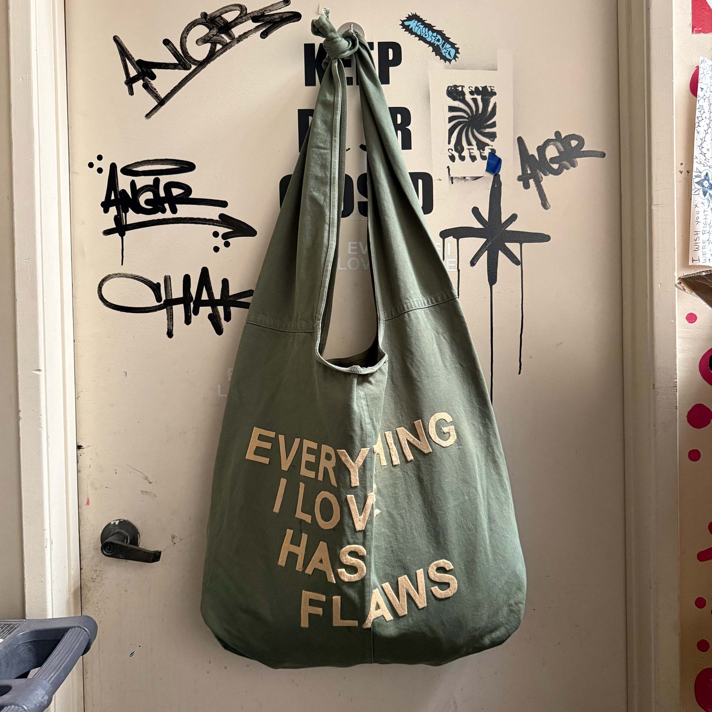 Everything I Love Has Flaws - Knot Tote Bag