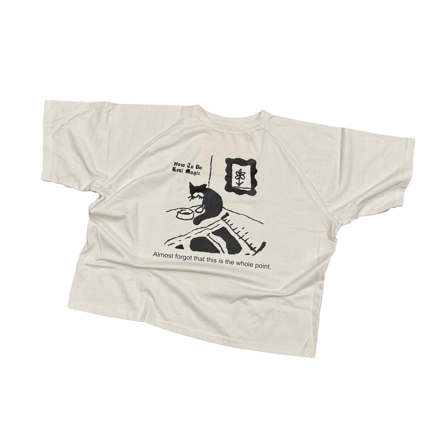 Almost Forgot - Heavy Boxy Raglan Tee White