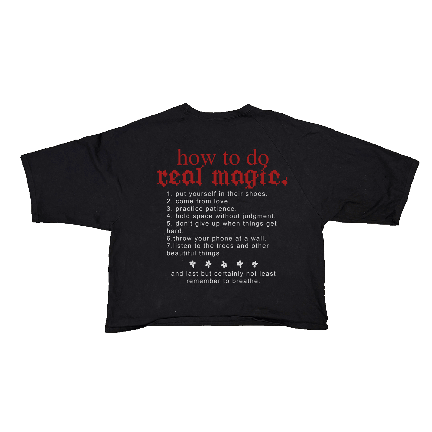 Instructions on how to do real magic - Heavy Boxy Raglan Tee Black