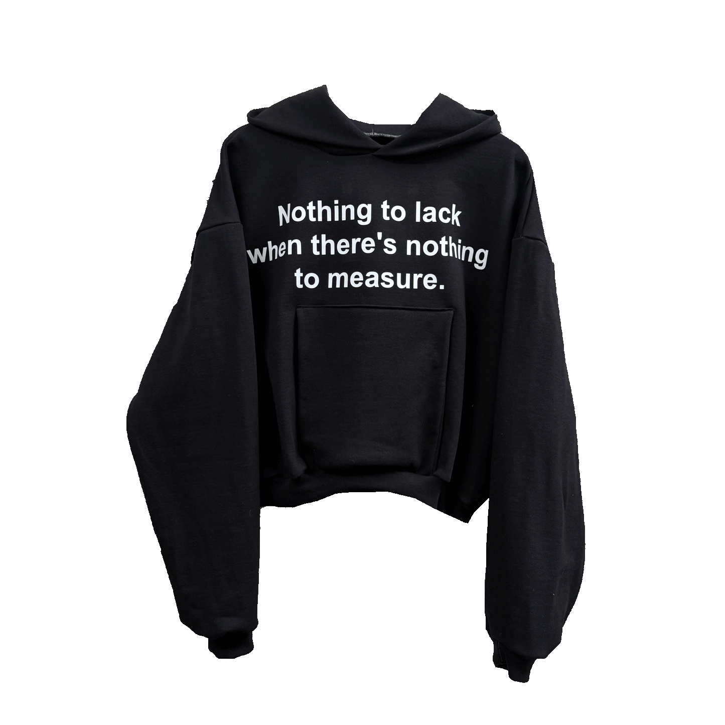 Nothing To Lack - 1/1  Handmade Heavy Fleece Hoodie (Jet Black)