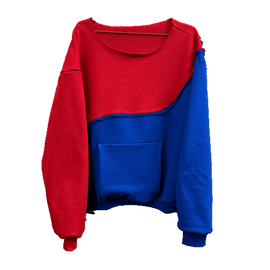 Whirl C - 1/1  Handmade Heavy Fleece Crewneck (TALL)