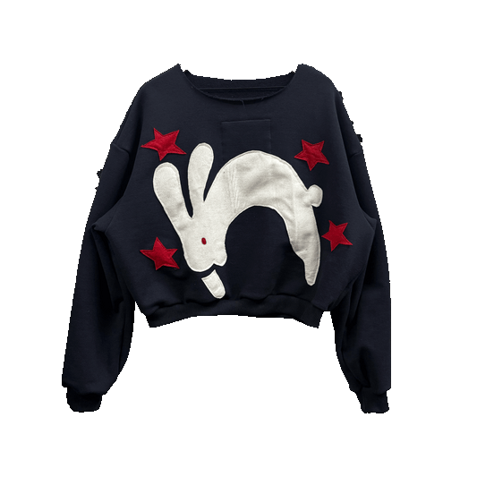 Red Hopper - 1/1  Washed Black Crewneck