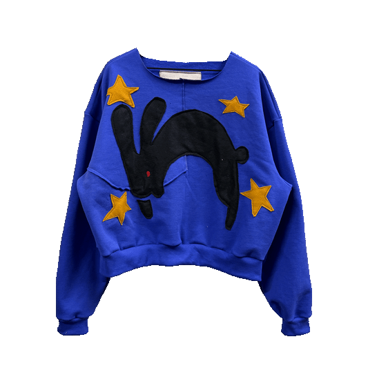 Gold Hopper - 1/1  Periwinkle Raw Neck Crewneck