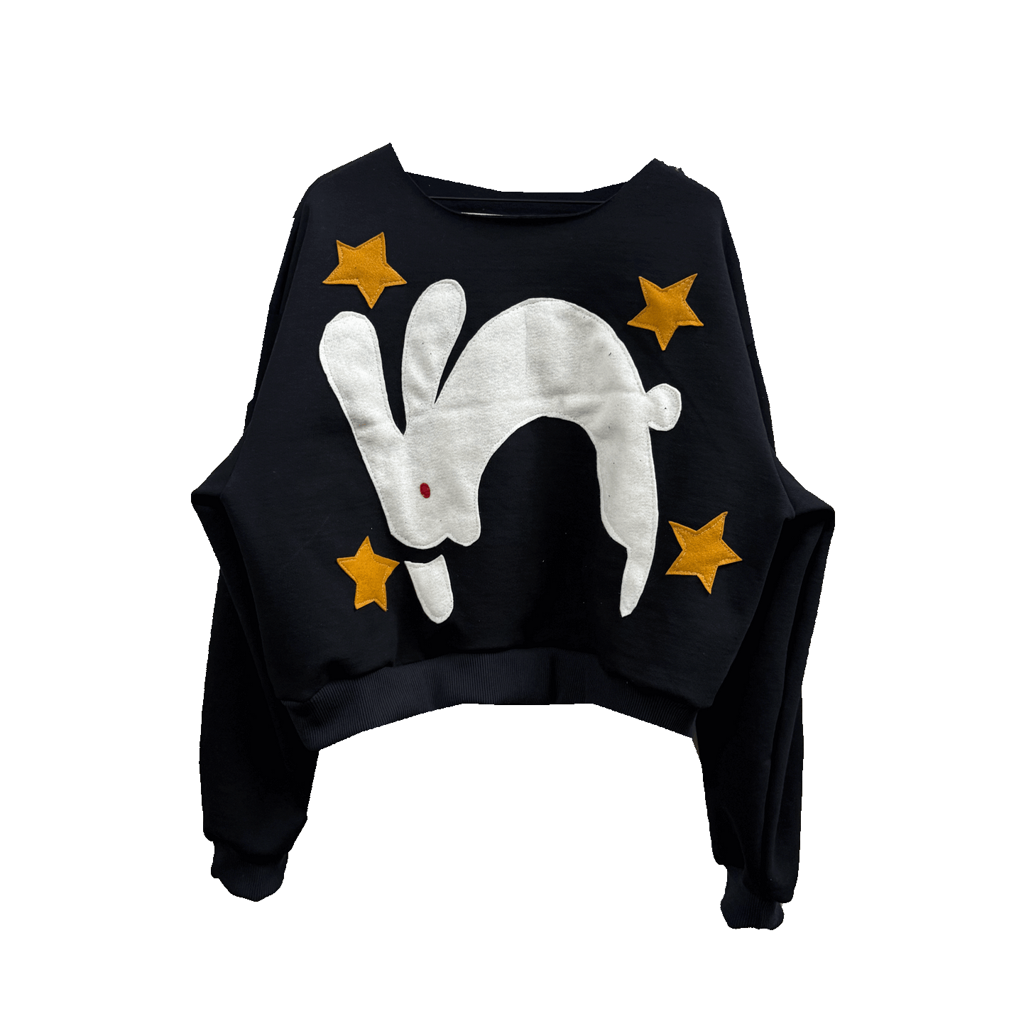 Connection Hopper - 1/1  Jet Black Raw Neck Crewneck